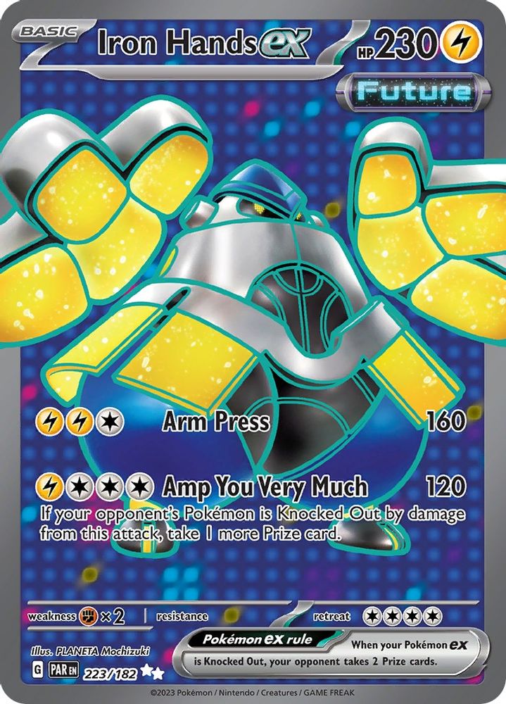 Iron Hands ex 223/182  - Holofoil SV04 Paradox Rift - Ultra Rare