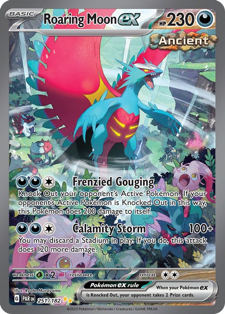 Roaring Moon ex 251/182  - Holofoil SV04 Paradox Rift - Special Illustration Rare