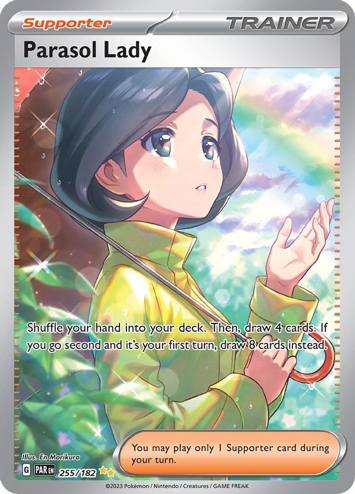 Parasol Lady 255/182  - Holofoil SV04 Paradox Rift - Special Illustration Rare