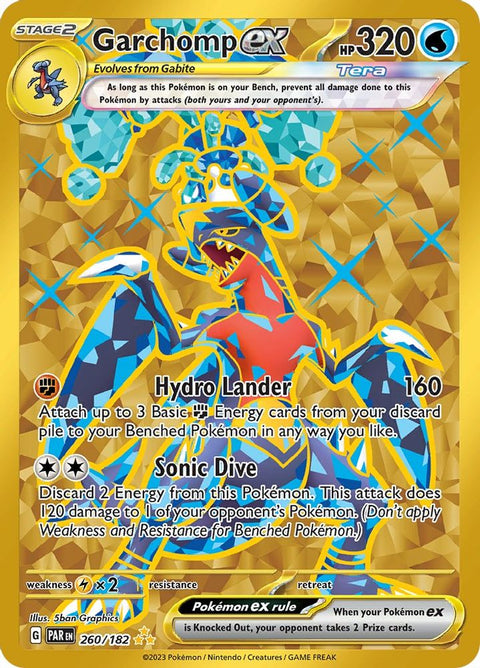 Garchomp ex 260/182  - Holofoil SV04 Paradox Rift - Hyper Rare