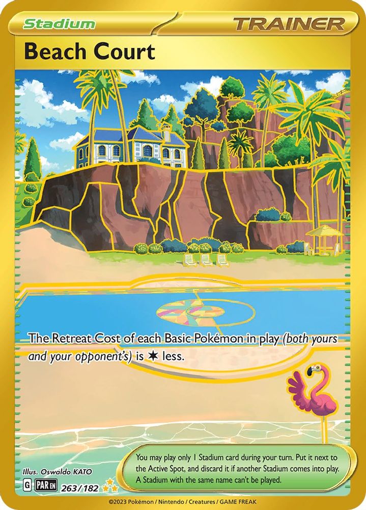 Beach Court 263/182  - Holofoil SV04 Paradox Rift - Hyper Rare