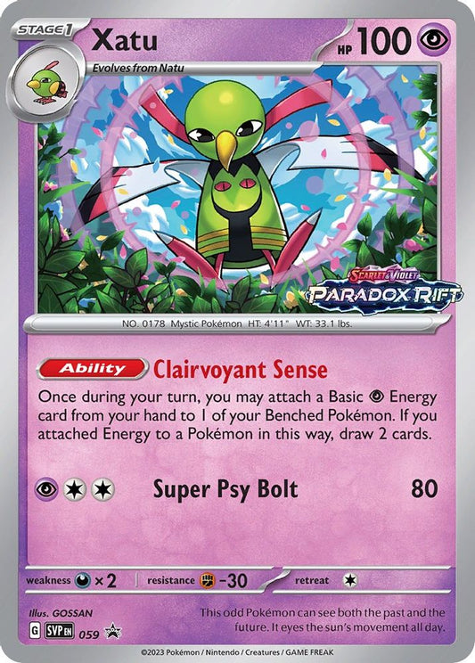 Xatu (Prerelease) 059  - Holofoil SV Scarlet & Violet Promo Cards - Rare