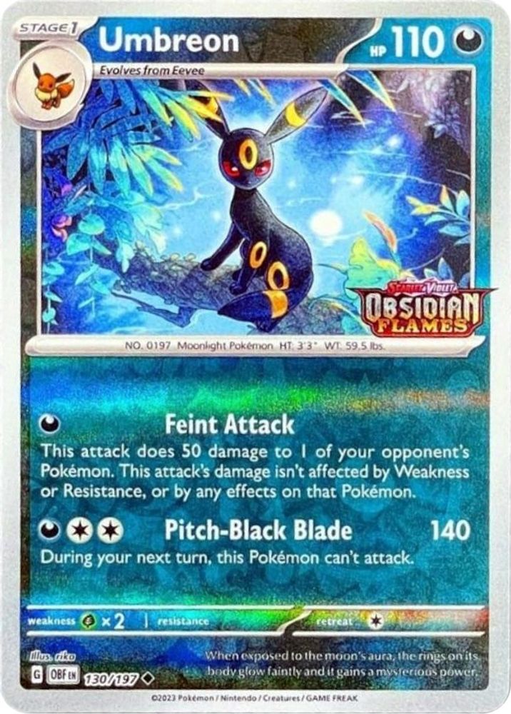 Umbreon (Obsidian Flames Stamped) 130  - Reverse Holofoil Miscellaneous Cards & Products - Promo