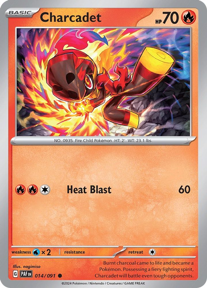 Charcadet 014/091  - Reverse Holofoil SV Paldean Fates - Common