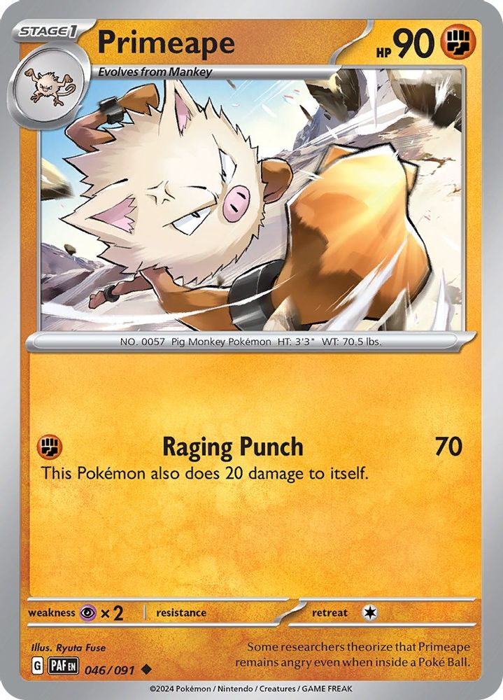 Primeape 046/091  SV Paldean Fates - Uncommon