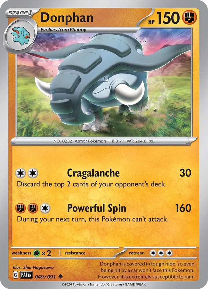 Donphan 049  SV Paldean Fates - Uncommon