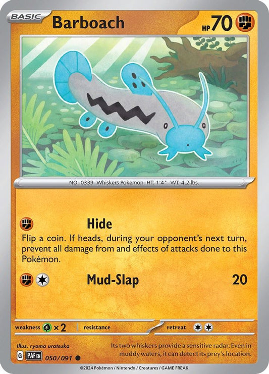 Barboach 050  - Reverse Holofoil SV Paldean Fates - Common