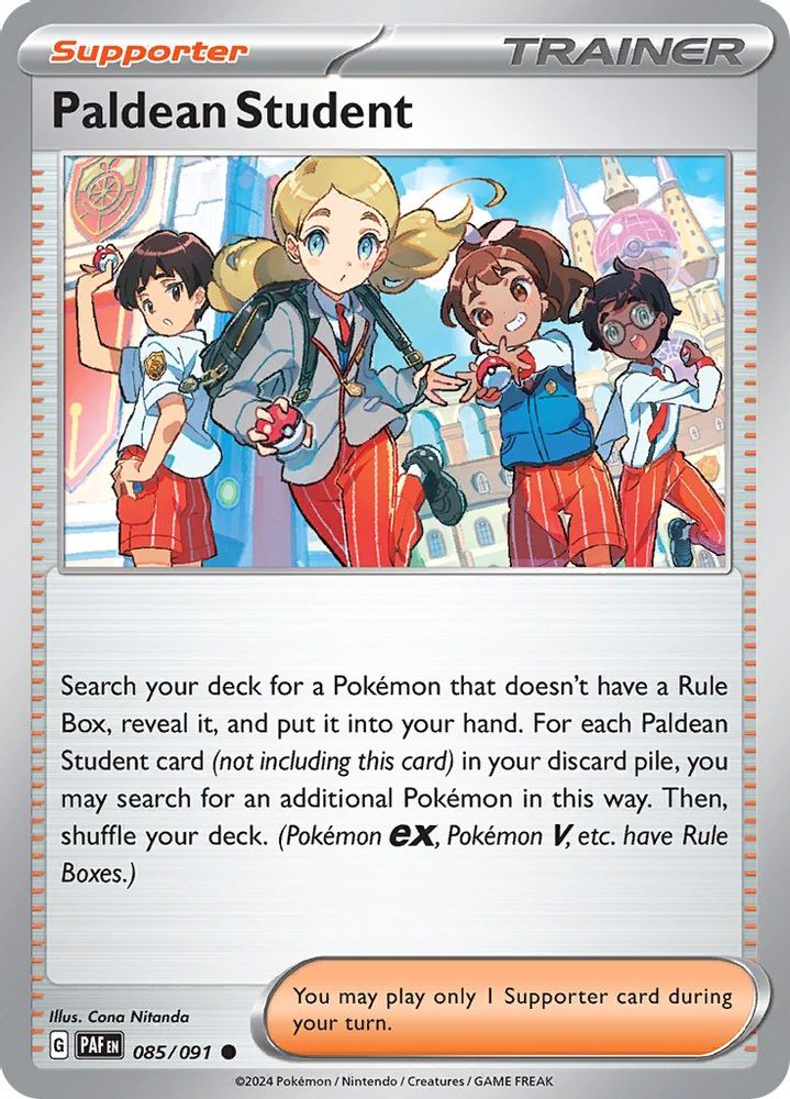 Paldean Student 085/091  SV Paldean Fates - Common
