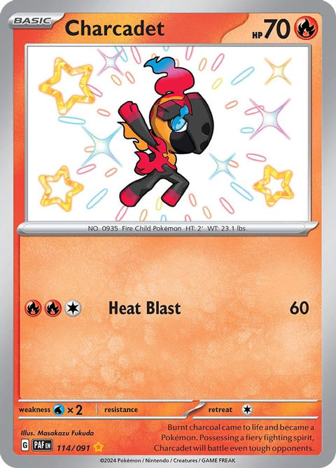 Charcadet 114/091  - Holofoil SV Paldean Fates - Shiny Rare