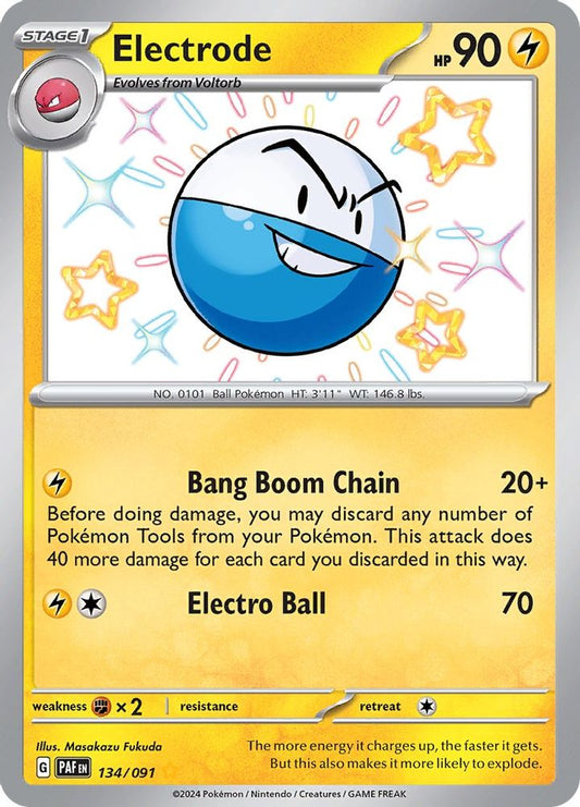 Electrode 134  - Holofoil SV Paldean Fates - Shiny Rare