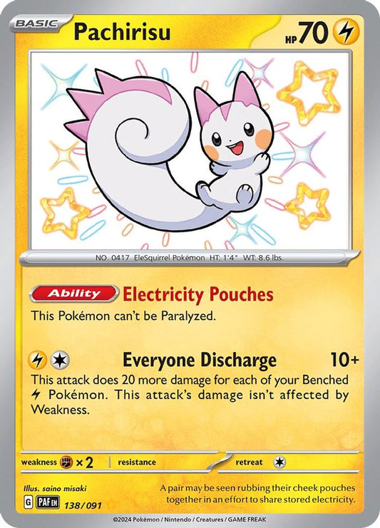Pachirisu 138  - Holofoil SV Paldean Fates - Shiny Rare