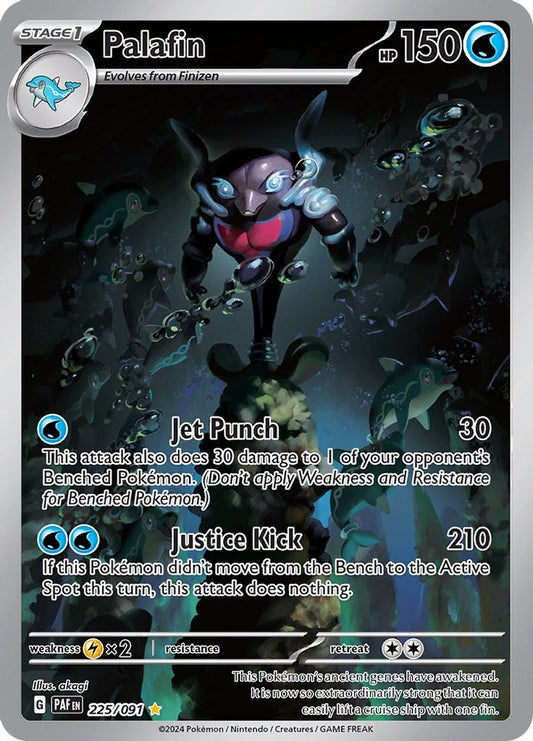Palafin 225/091  - Holofoil SV Paldean Fates - Illustration Rare