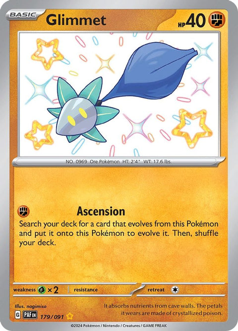 Glimmet 179  - Holofoil SV Paldean Fates - Shiny Rare