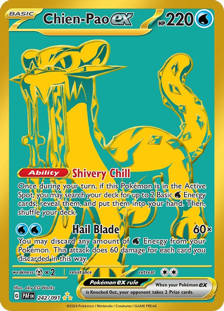 Chien-Pao ex 242  - Holofoil SV Paldean Fates - Hyper Rare