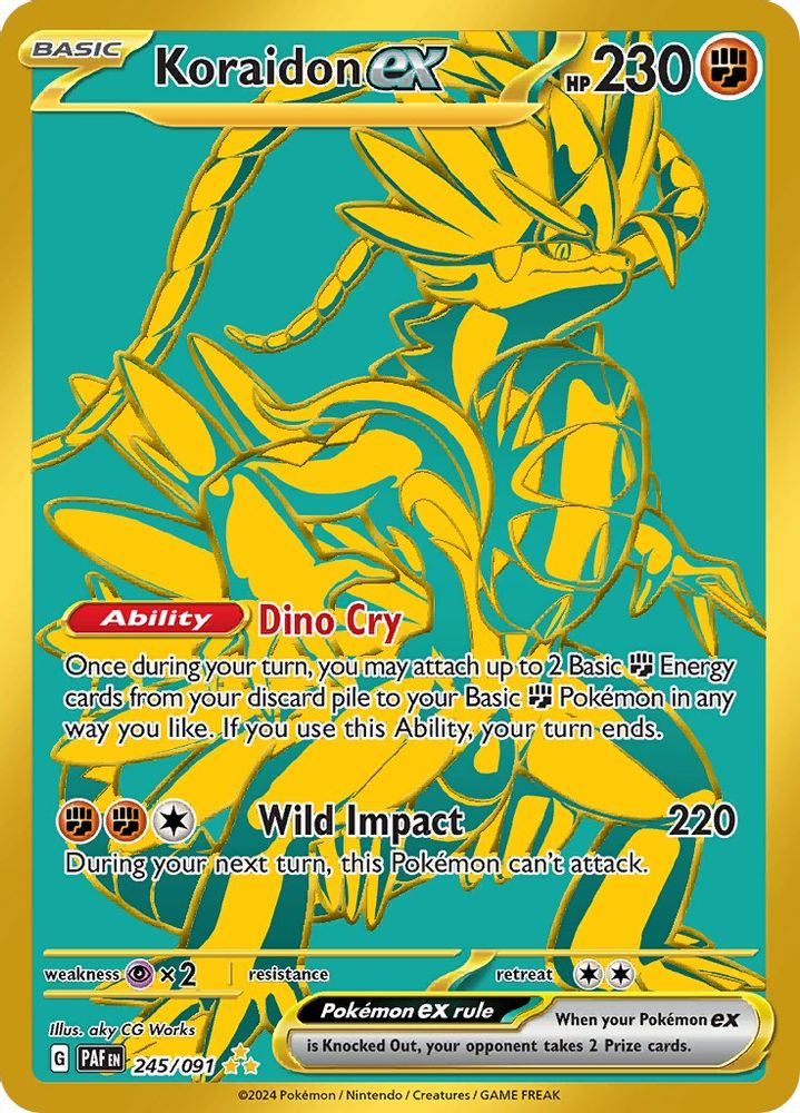 Koraidon ex 245  - Holofoil SV Paldean Fates - Hyper Rare