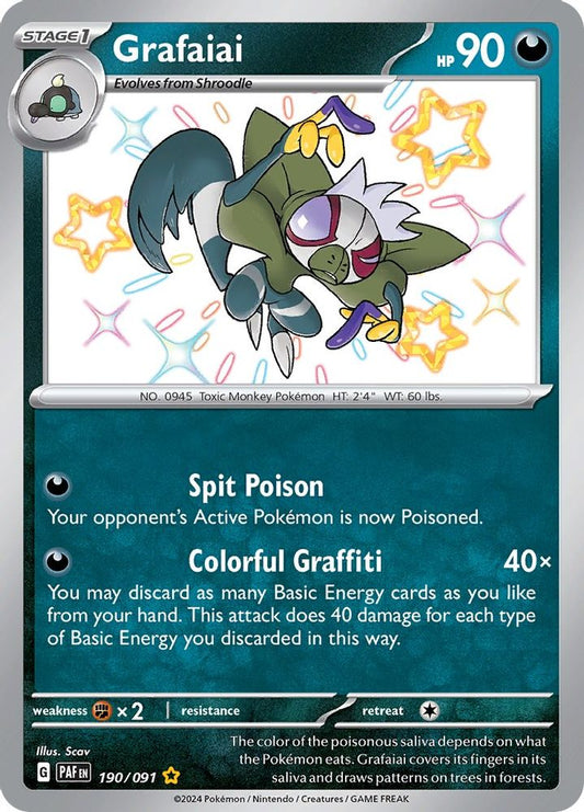 Grafaiai 190  - Holofoil SV Paldean Fates - Shiny Rare