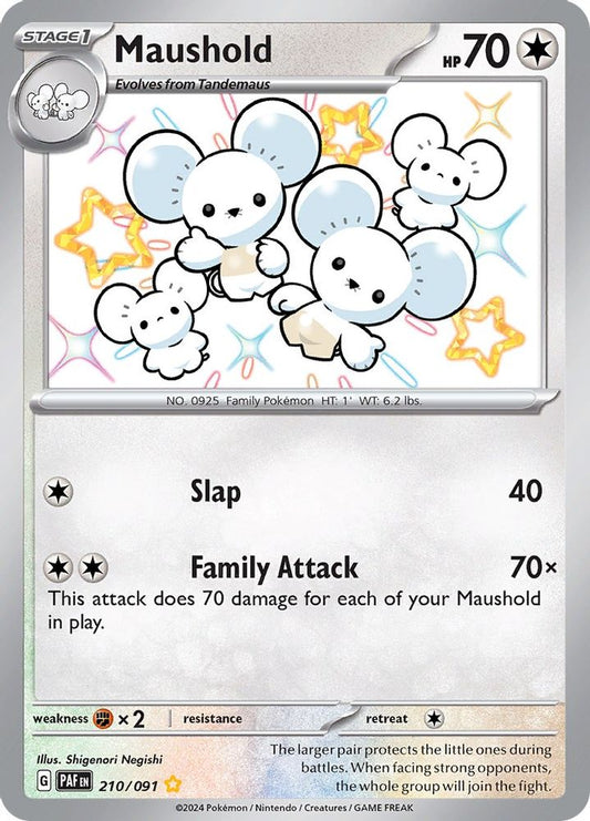 Maushold 210/091  - Holofoil SV Paldean Fates - Shiny Rare