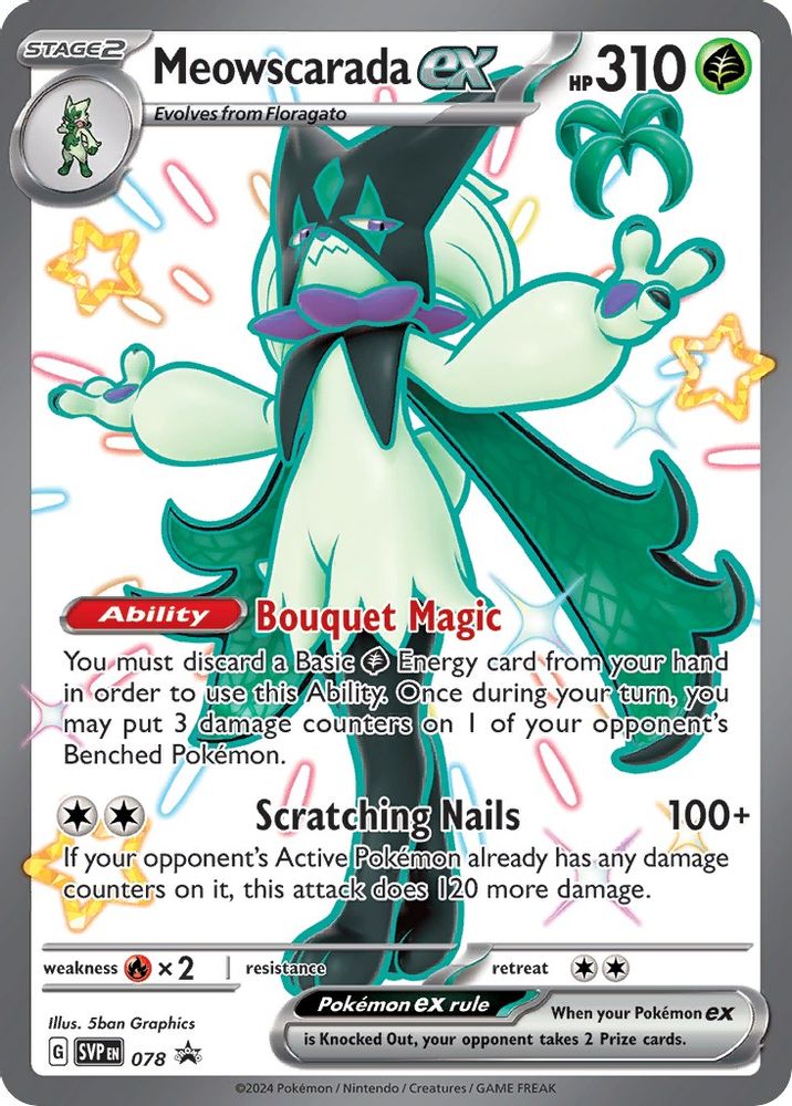 Meowscarada ex 078  - Holofoil SV Scarlet & Violet Promo Cards - Promo