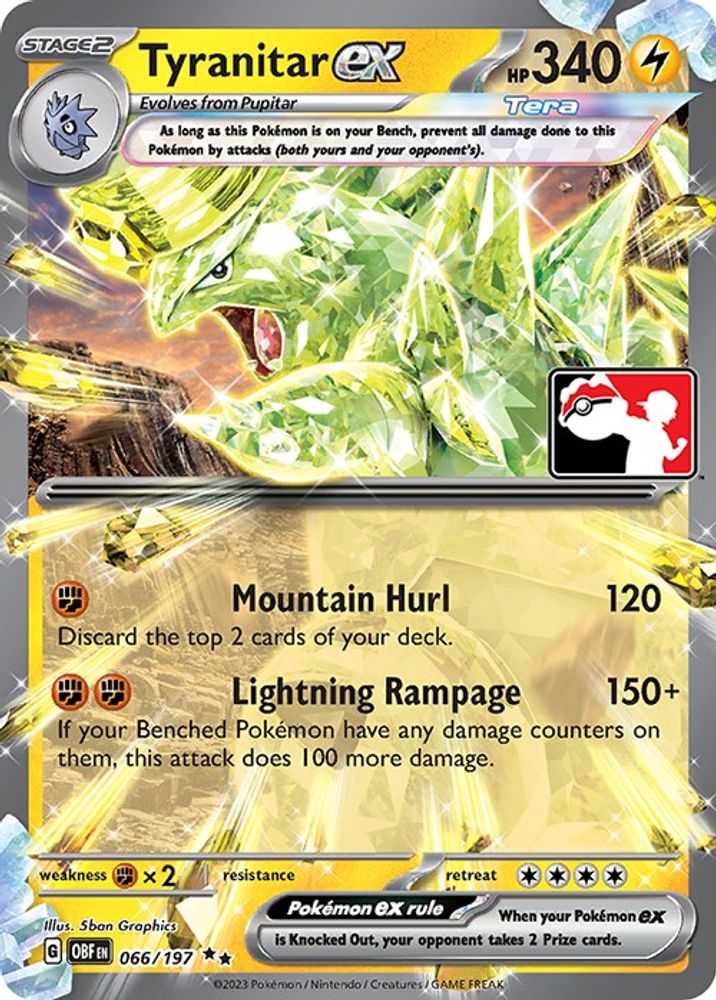 Tyranitar ex  - Holofoil Prize Pack Series Cards - Double Rare