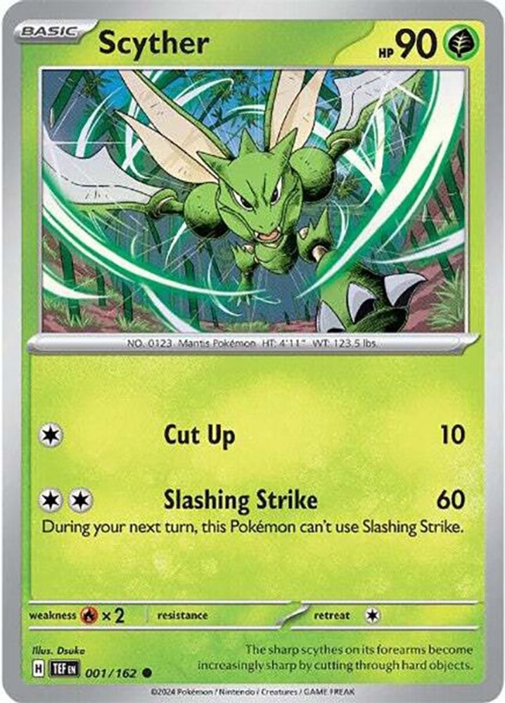 Scyther 001  - Reverse Holofoil SV05 Temporal Forces - Common