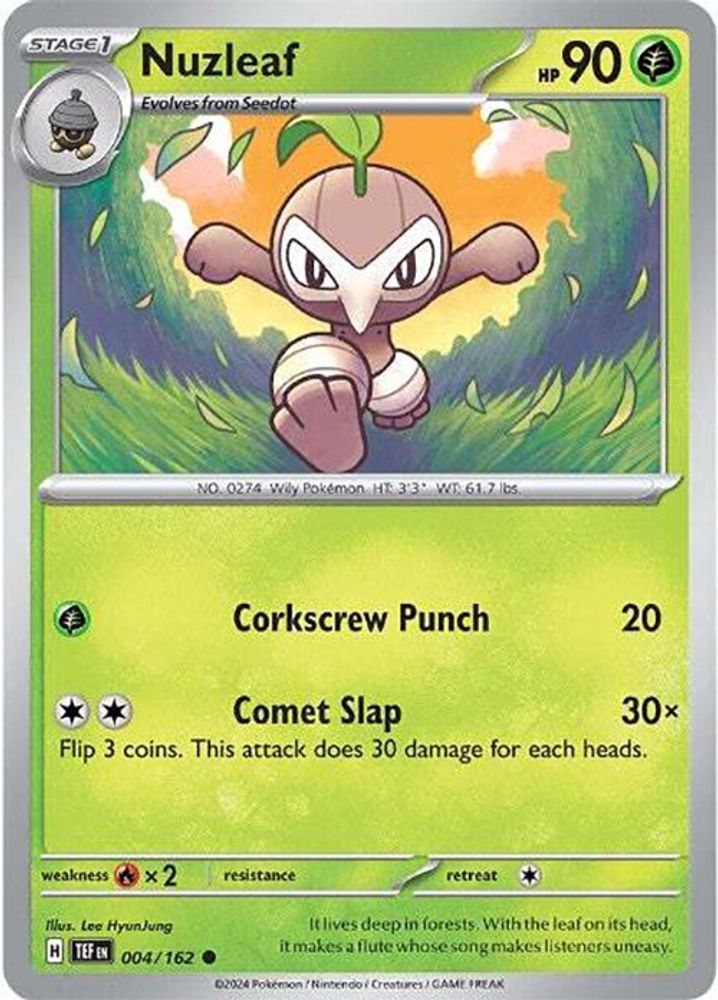 Nuzleaf 004  - Reverse Holofoil SV05 Temporal Forces - Common