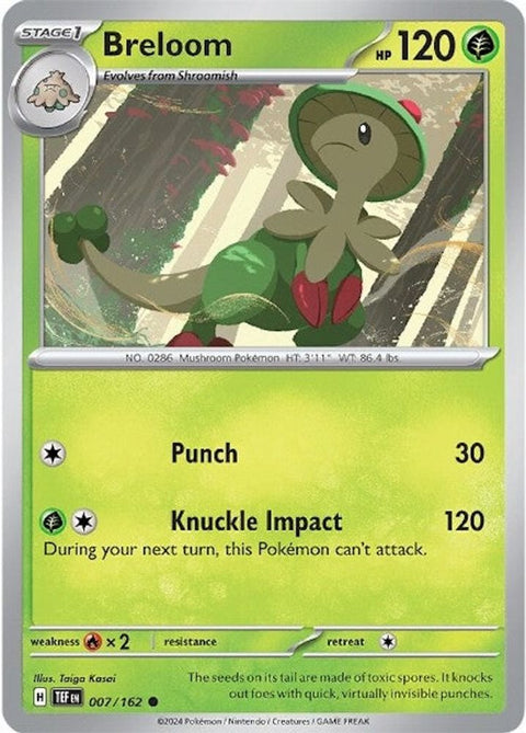 Breloom 007  - Reverse Holofoil SV05 Temporal Forces - Common