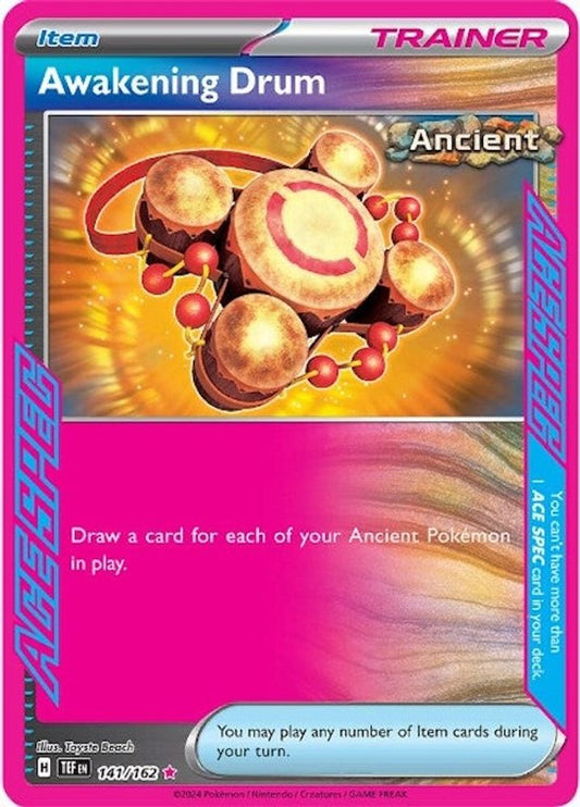 Awakening Drum 141  - Holofoil SV05 Temporal Forces - ACE SPEC Rare