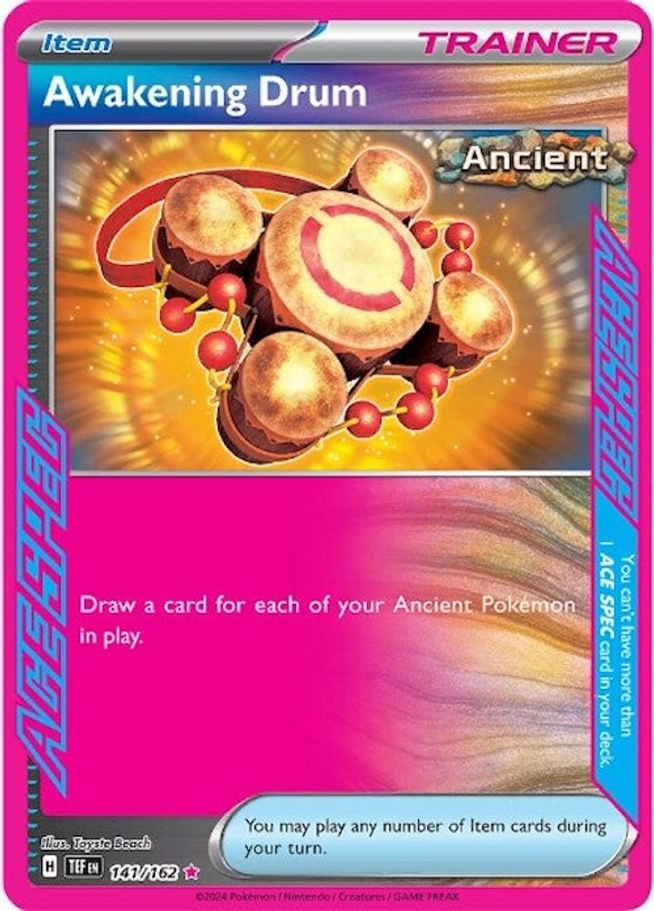 Awakening Drum 141  - Holofoil SV05 Temporal Forces - ACE SPEC Rare