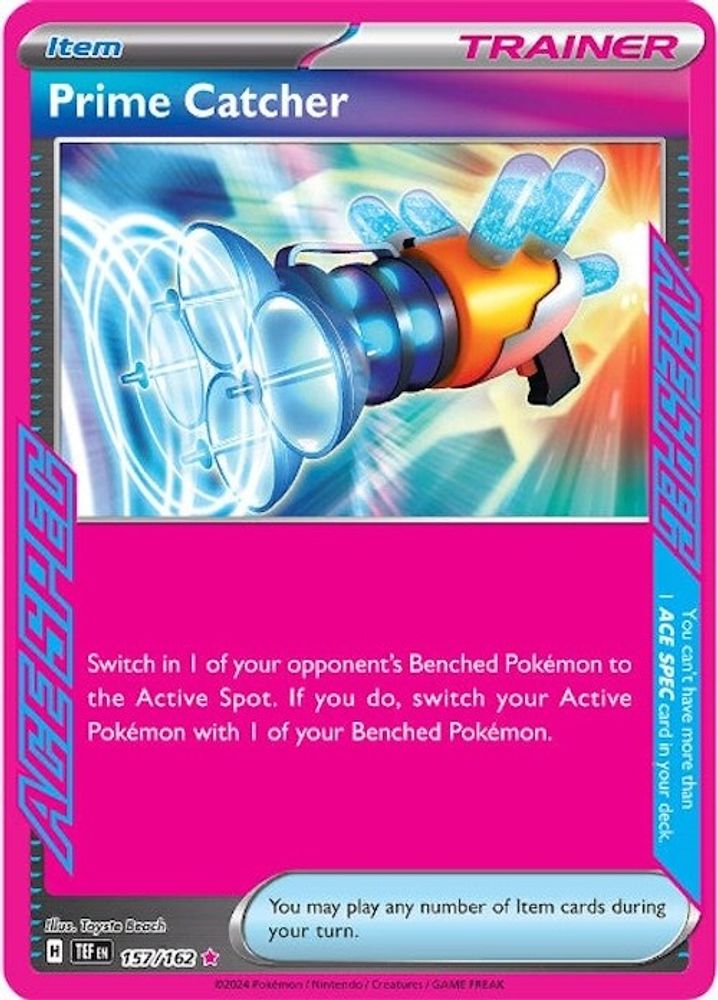 Prime Catcher 157  - Holofoil SV05 Temporal Forces - ACE SPEC Rare