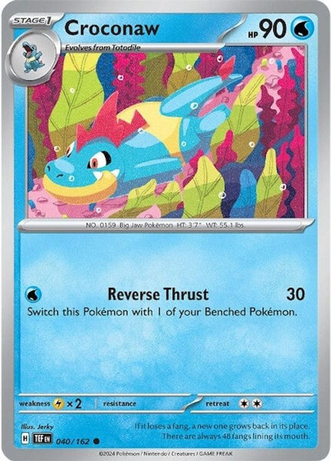 Croconaw 040  - Reverse Holofoil SV05 Temporal Forces - Common