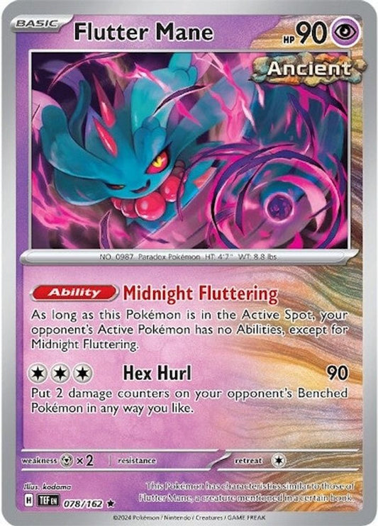 Flutter Mane 078  - Reverse Holofoil SV05 Temporal Forces - Rare