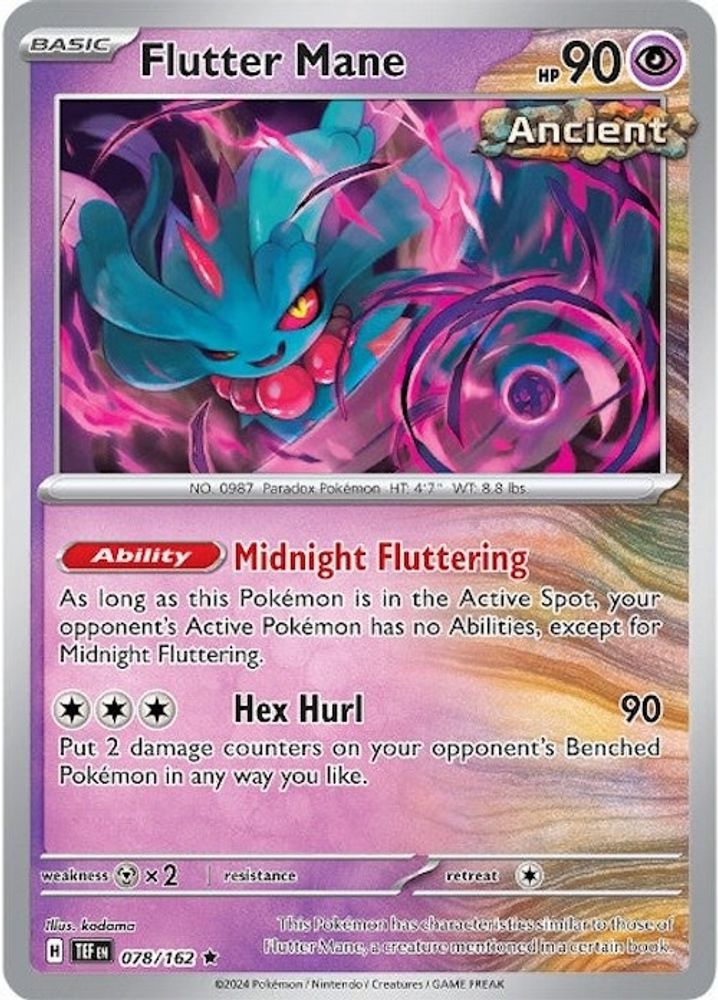 Flutter Mane 078  - Reverse Holofoil SV05 Temporal Forces - Rare