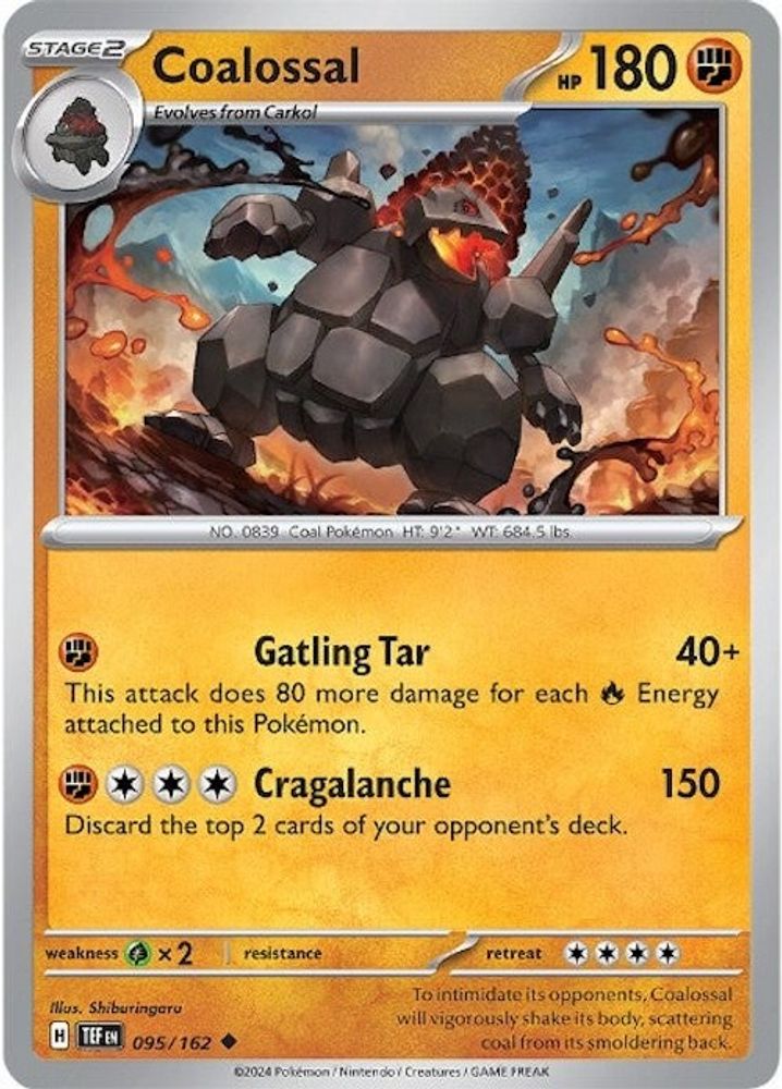 Coalossal 095  - Reverse Holofoil SV05 Temporal Forces - Uncommon