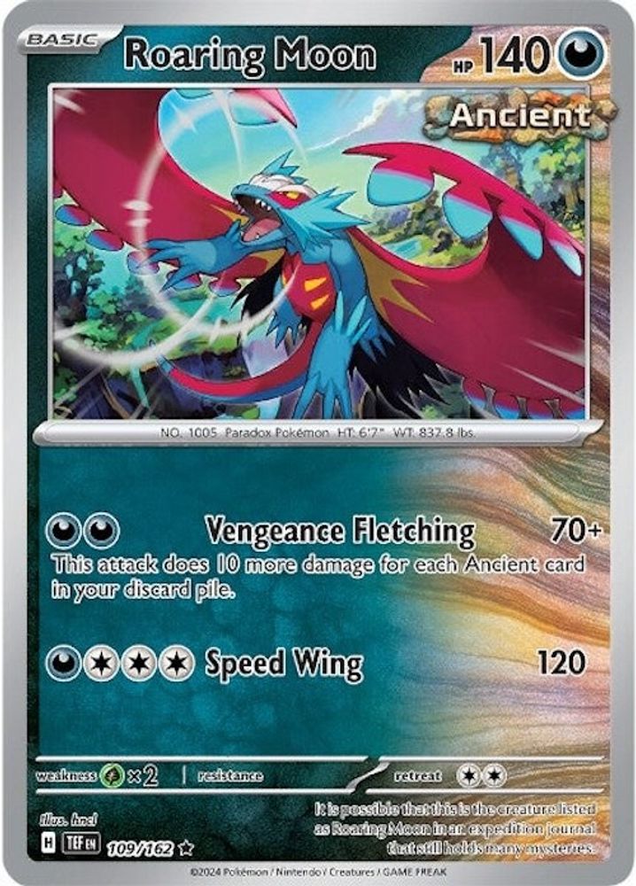 Roaring Moon 109  - Reverse Holofoil SV05 Temporal Forces - Rare