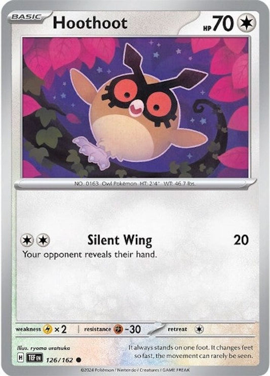 Hoothoot 126  - Reverse Holofoil SV05 Temporal Forces - Common