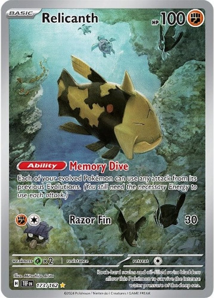 Relicanth 173/162  - Holofoil SV05 Temporal Forces - Illustration Rare