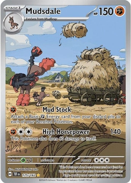 Mudsdale 175/162  - Holofoil SV05 Temporal Forces - Illustration Rare