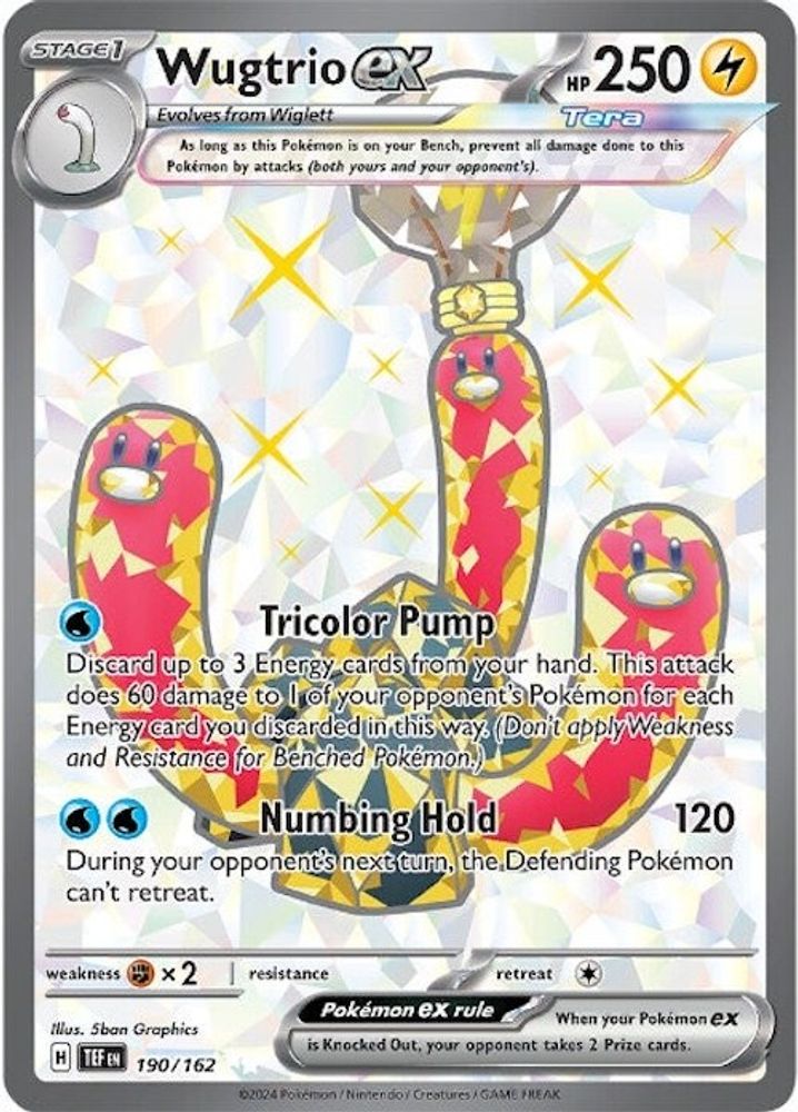 Wugtrio ex 190/162  - Holofoil SV05 Temporal Forces - Ultra Rare