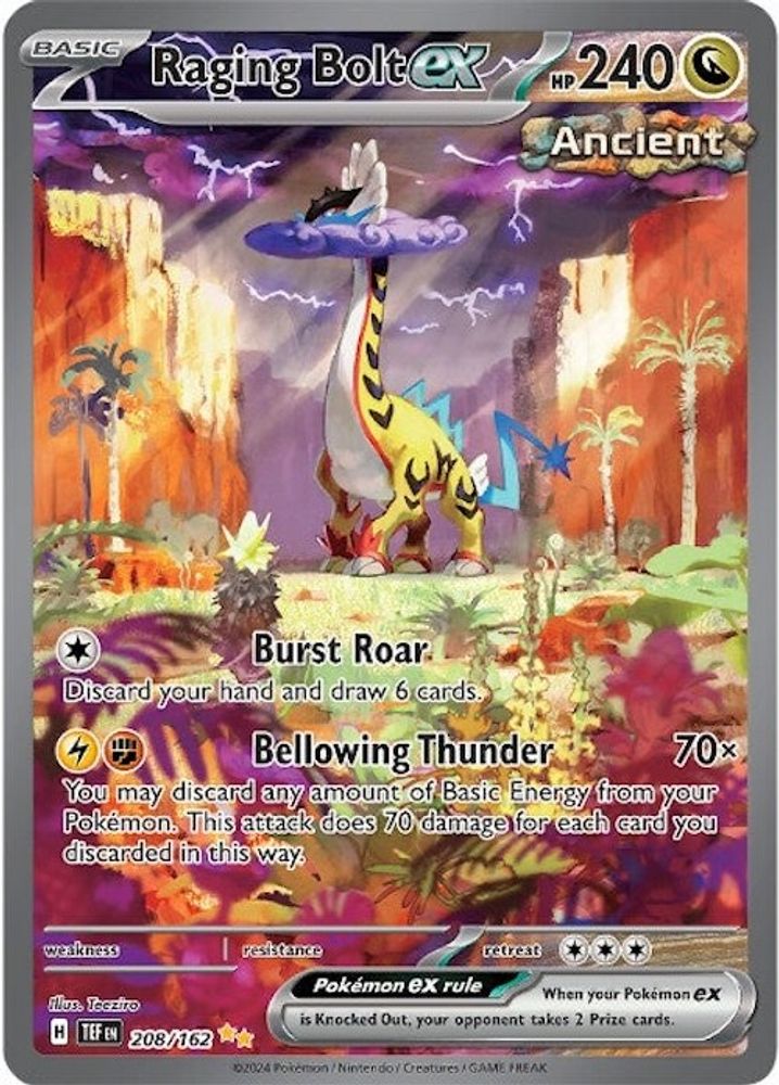 Raging Bolt ex 208/162  - Holofoil SV05 Temporal Forces - Special Illustration Rare