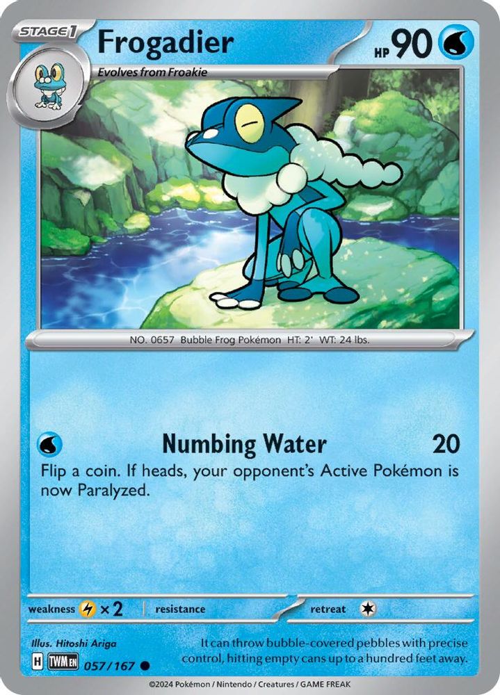 Frogadier 057  - Reverse Holofoil SV06 Twilight Masquerade - Common