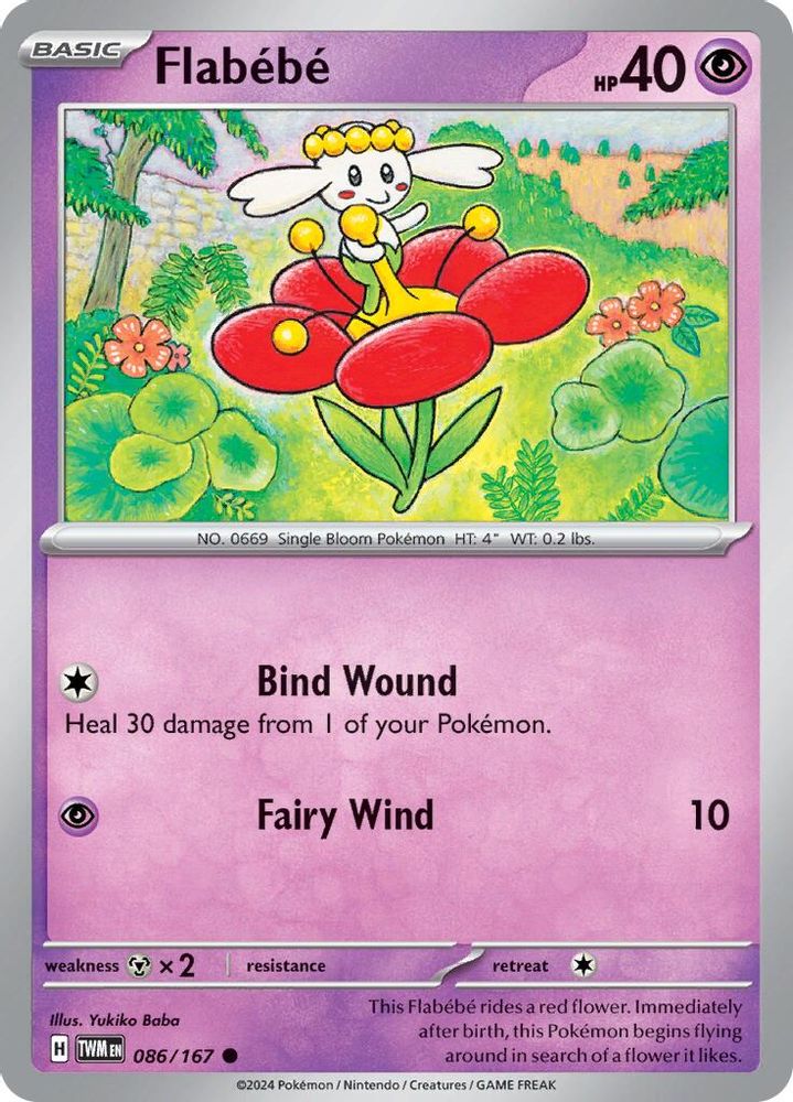Flabebe 086  - Reverse Holofoil SV06 Twilight Masquerade - Common