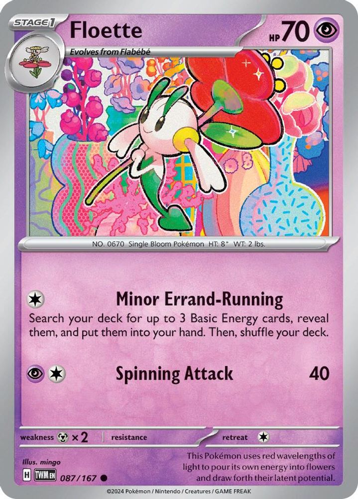 Floette 087  - Reverse Holofoil SV06 Twilight Masquerade - Common