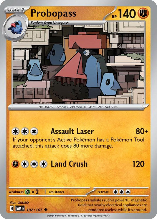Probopass 102/167  - Reverse Holofoil SV06 Twilight Masquerade - Uncommon