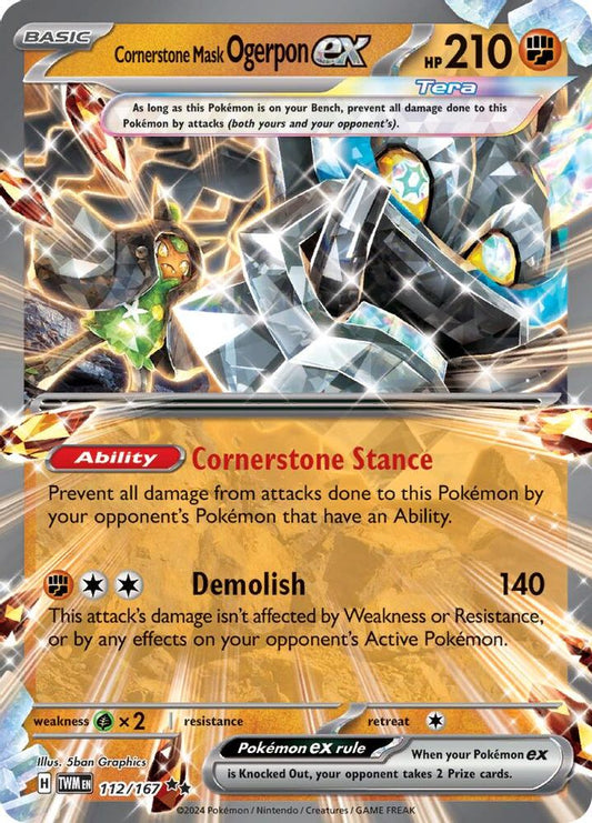 Cornerstone Mask Ogerpon ex 112/167  - Holofoil SV06 Twilight Masquerade - Double Rare