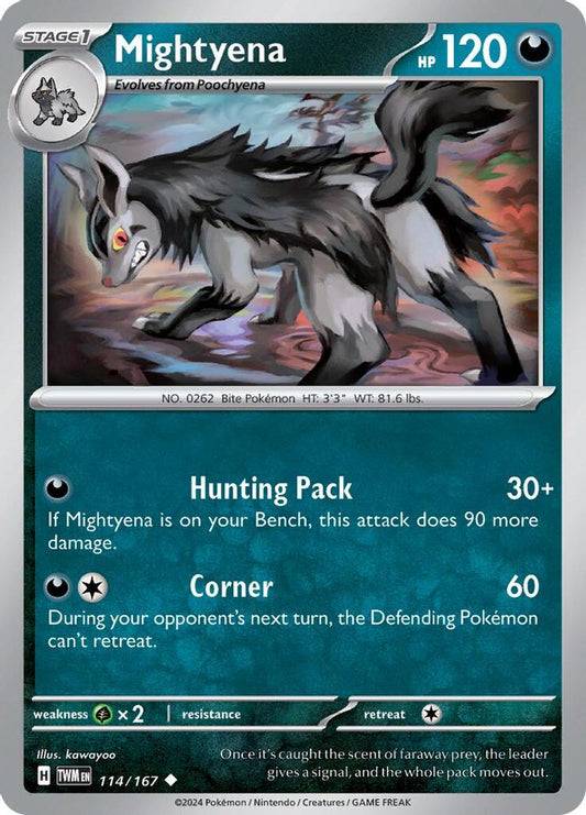 Mightyena 114  SV06 Twilight Masquerade - Uncommon