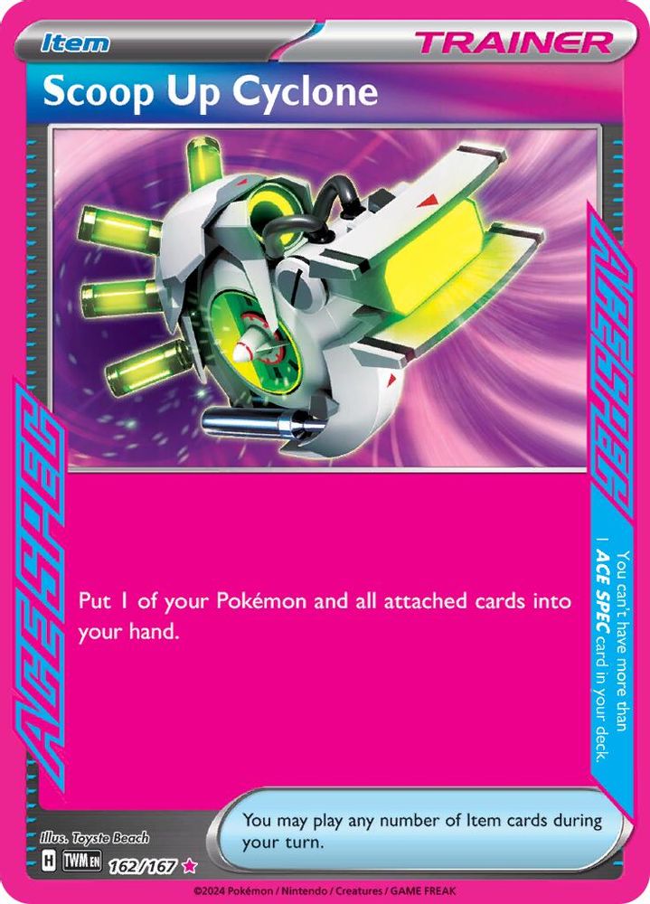 Scoop Up Cyclone 162  - Holofoil SV06 Twilight Masquerade - ACE SPEC Rare