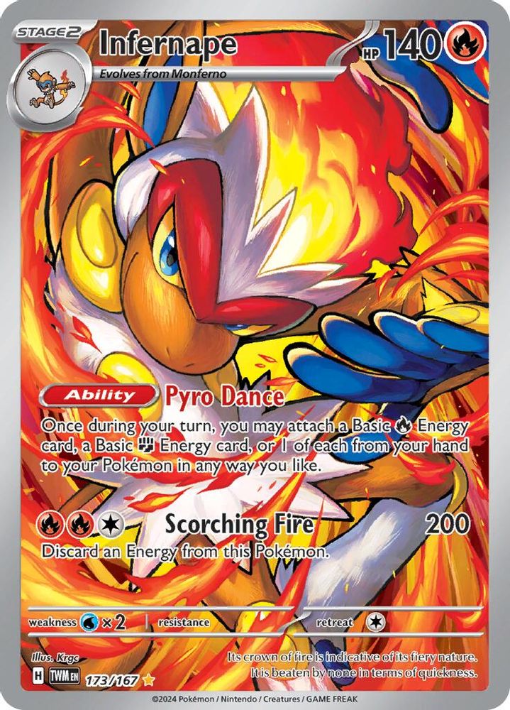 Infernape 173/167  - Holofoil SV06 Twilight Masquerade - Illustration Rare