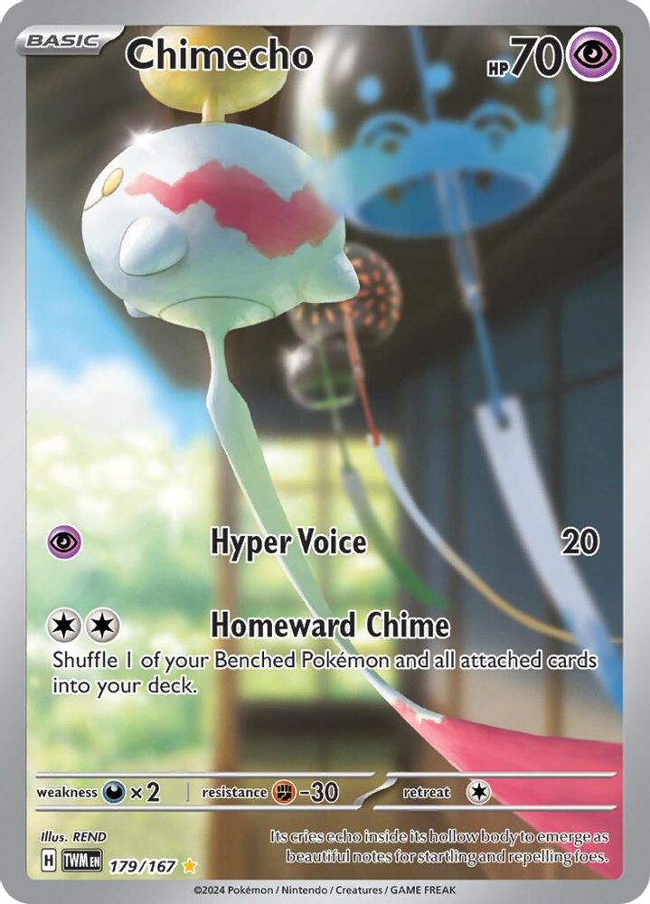 Chimecho 179/167  - Holofoil SV06 Twilight Masquerade - Illustration Rare