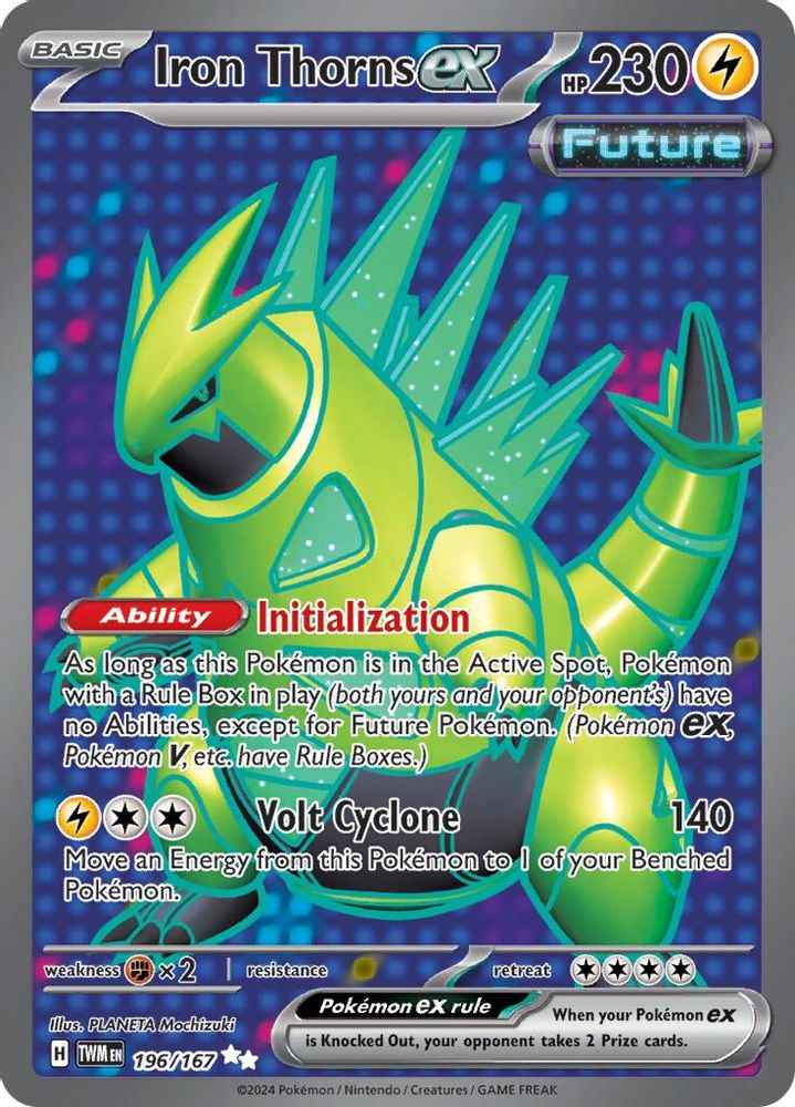 Iron Thorns ex 196/167  - Holofoil SV06 Twilight Masquerade - Ultra Rare