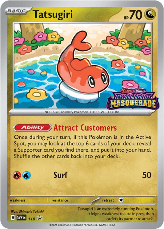 Tatsugiri 118  - Holofoil SV Scarlet & Violet Promo Cards - Promo